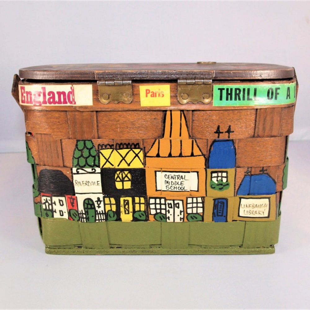 Vintage 1960’s Signed & Dated Nan Caro Hand-Painted Travel Purse - Picture 3 of 10